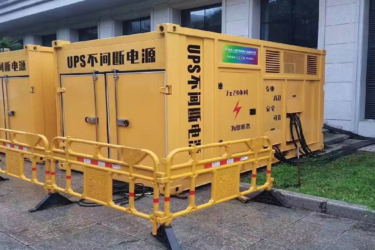 黄竹镇发电机租赁施工现场