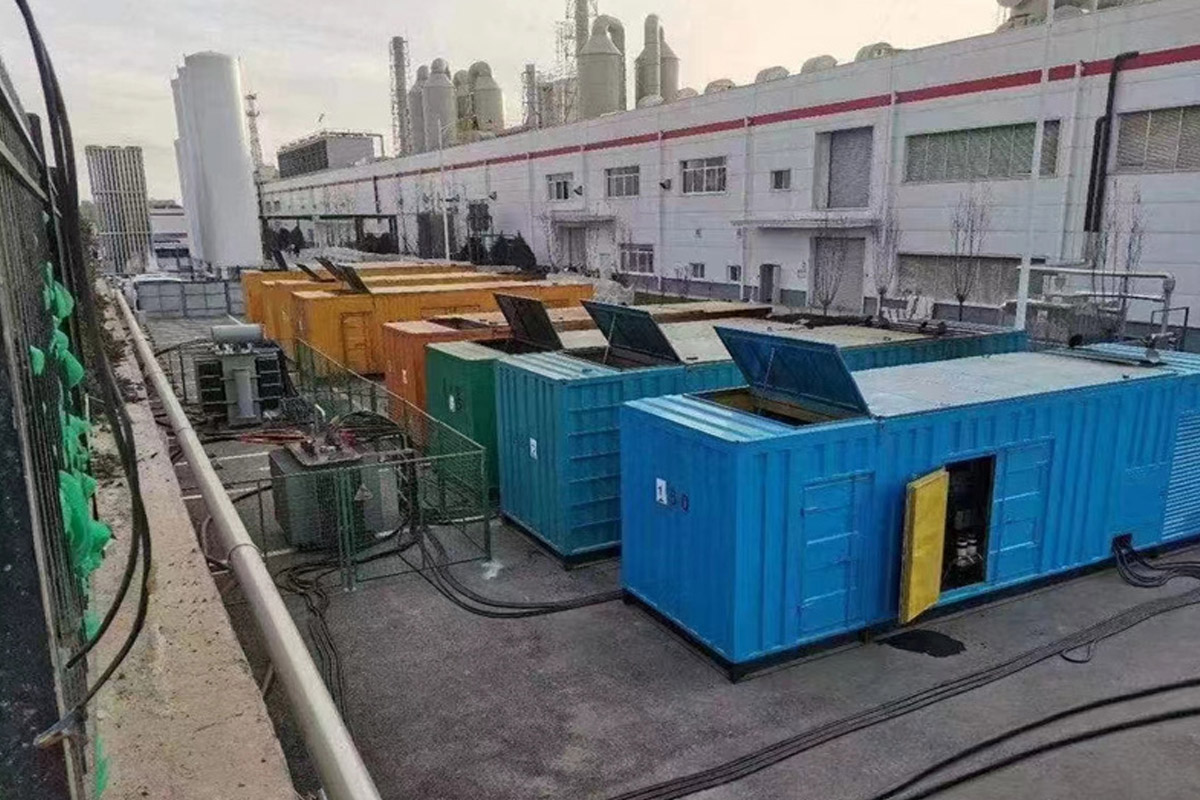 黄竹镇发电机租赁施工现场